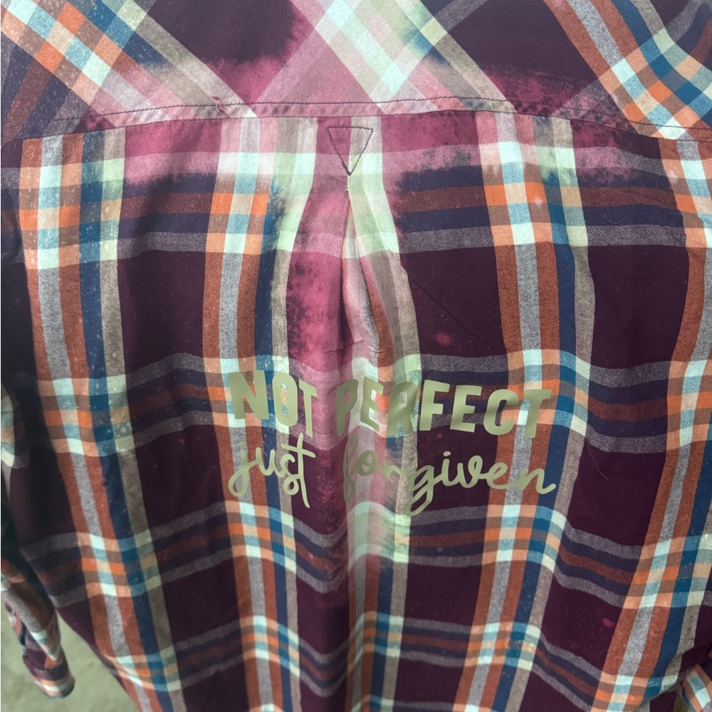 Time and Tru Multicolor Plaid Shirt